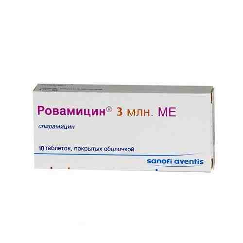 Ровамицин, 3 млнМЕ, таблетки, покрытые пленочной оболочкой, 10 шт.