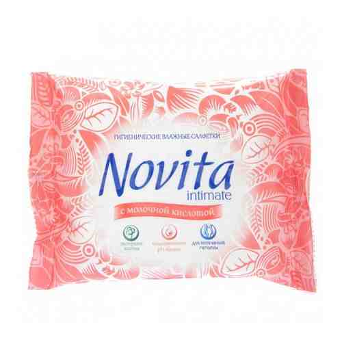Салфетки влажные для интимной гигиены Novita intimate, салфетки гигиенические, 15 шт.