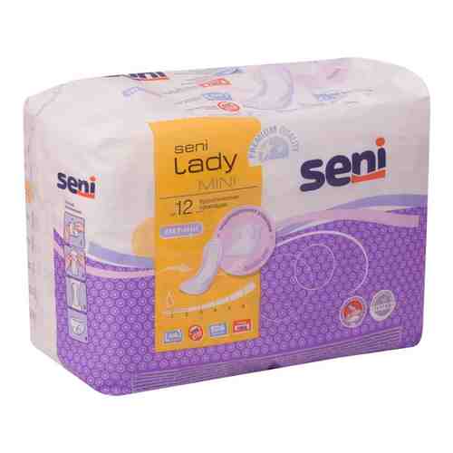 Seni Lady Mini прокладки урологические, 9 х 22 см, 190 мл, прокладки гигиенические, 2 капли, 12 шт.
