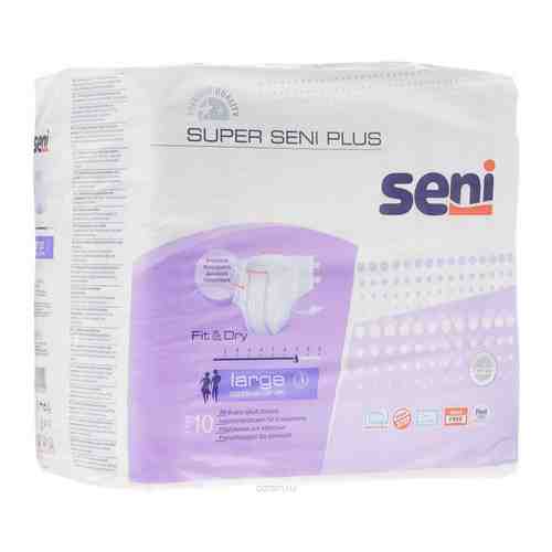 Seni Super Plus Подгузники для взрослых, Large L (3), 100-150 см, 10 шт.