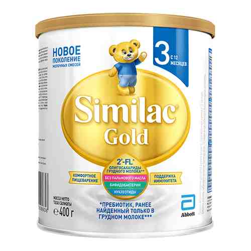 Similac Gold 3, для детей с 12 месяцев, напиток молочный сухой, 400 г, 1 шт.