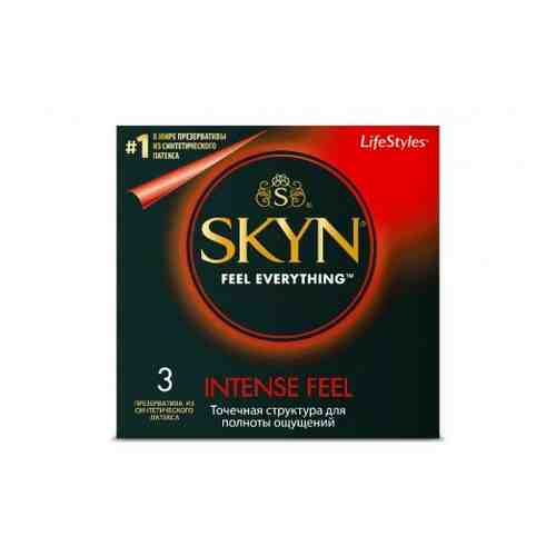 Skyn Intense Feel Презервативы точечная структура, презерватив, синтетический латекс, 3 шт.