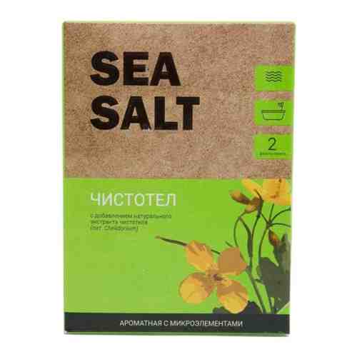 Соль морская микроэлементы и чистотел, соль для ванн, 500 г, 1 шт.