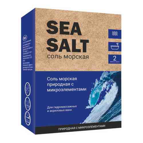 Соль морская природная с микроэлементами, соль для ванн, 500 г, 1 шт.