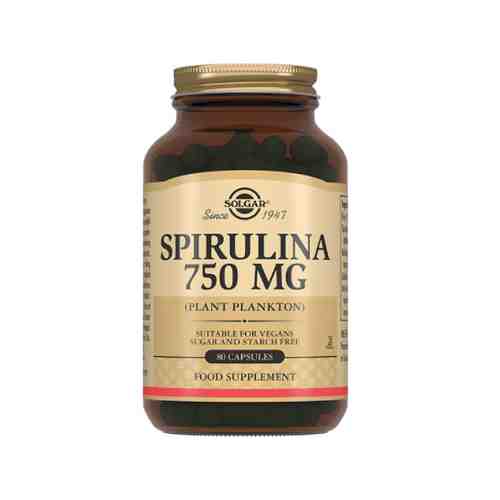 Solgar Спирулина 750 мг, капсулы, 80 шт.