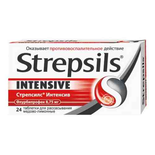 Стрепсилс Интенсив, 8.75 мг, таблетки для рассасывания, со вкусом меда и лимона, 24 шт.