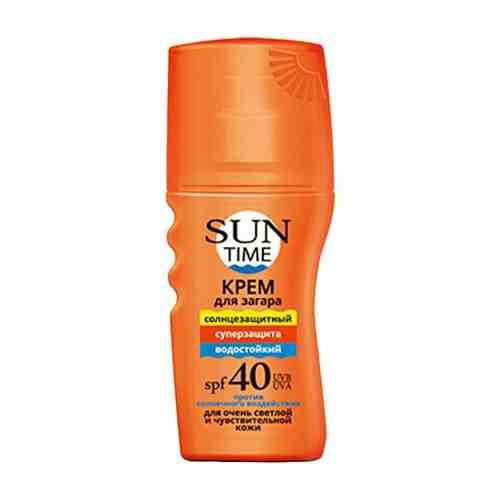 Sun Time Крем для загара Суперзащита, SPF 40, крем, для чувствительной кожи, 150 мл, 1 шт.