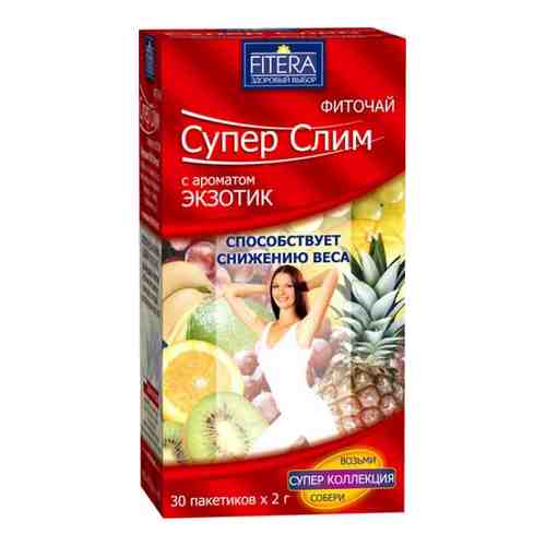 Супер Слим Фиточай, фиточай, с ароматом экзотических фруктов, 2 г, 30 шт.
