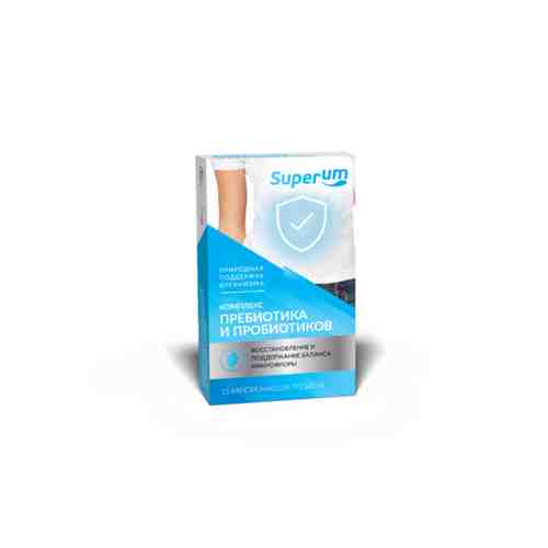 Superum комплекс пребиотика и пробиотика, 526 мг, капсулы, 15 шт.