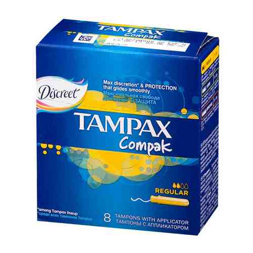 Tampax Compak regular тампоны с аппликатором, 8 шт.