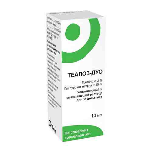 Теалоз-Дуо Увлажняющий и смазывающий раствор для защиты глаз, раствор для местного применения, 10 мл, 1 шт.