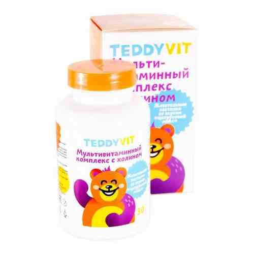 TeddyVit Комплекс витаминный холин цитрусовый микс, пастилки жевательные, 30 шт.