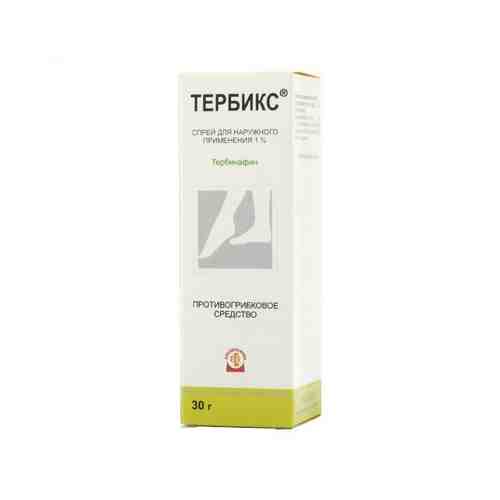 Тербикс, 10 мг/г, спрей для наружного применения, 30 г, 1 шт.