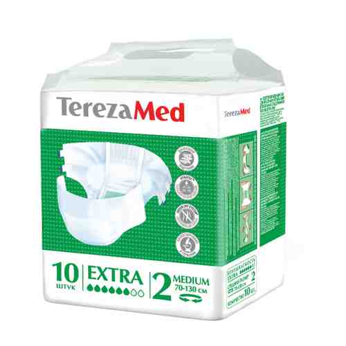 TerezaMed Extra подгузники для взрослых дневные, Medium M (2), 70-110 см, 10 шт.