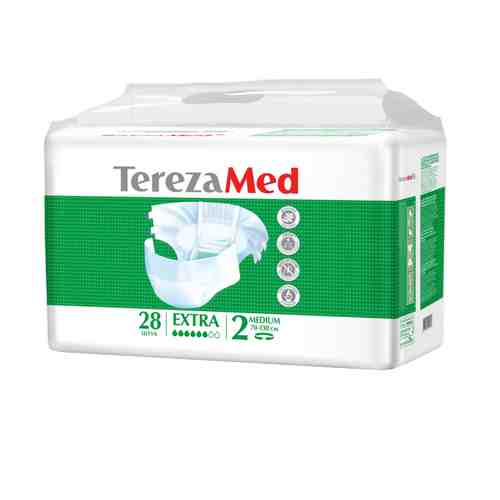 TerezaMed Extra подгузники для взрослых дневные, Medium M (2), 70-130 см, 28 шт.