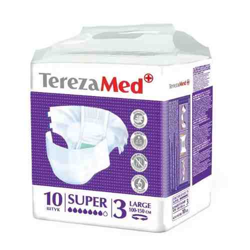 TerezaMed Super подгузники для взрослых ночные, Large L (3), 100-150 см, 10 шт.
