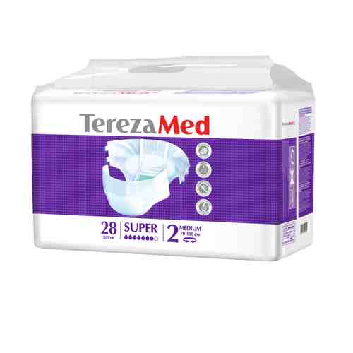 TerezaMed Super подгузники для взрослых ночные, Medium M (2), 70-130 см, 28 шт.