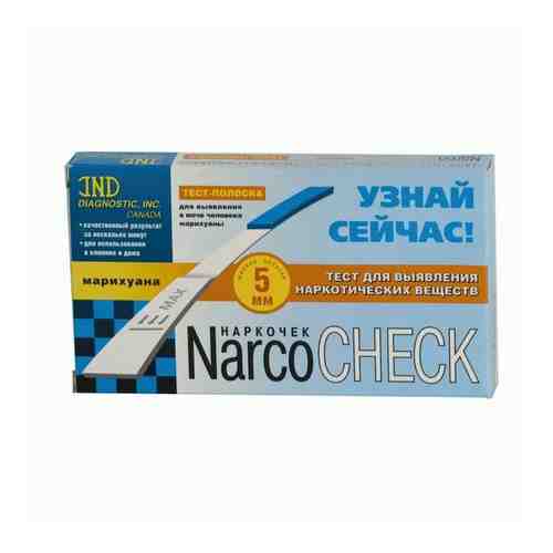 Тест на наркотики NarcoCheck Марихуана, тест-полоска, 1 шт.