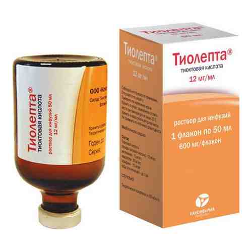Тиолепта, 12 мг/мл, раствор для инфузий, 50 мл, 1 шт.