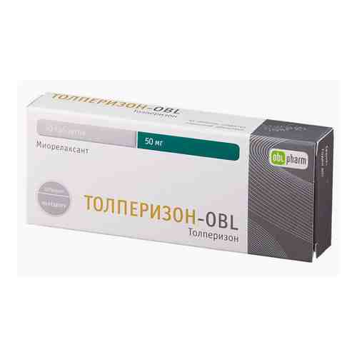 Толперизон-OBL, 50 мг, таблетки, покрытые пленочной оболочкой, 30 шт.