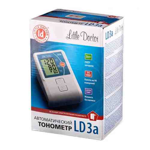 Тонометр автоматический Little Doctor LD3a, с адаптером и увеличенной манжетой, 1 шт.