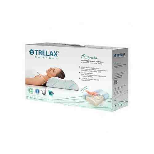 Trelax respecta Подушка под голову с эффектом памяти, р. M, размер 60х38; высота 12, подушка ортопедическая с эффектом памяти, п05, 1 шт.