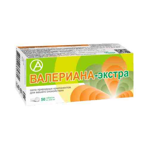 Валериана-Экстра, 200 мг, таблетки, 50 шт.