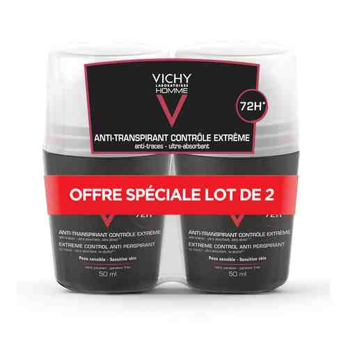 Vichy OM Набор мужской дезодорант-ролик 72 часа, део-ролик, 50 мл х 2, 1 шт.