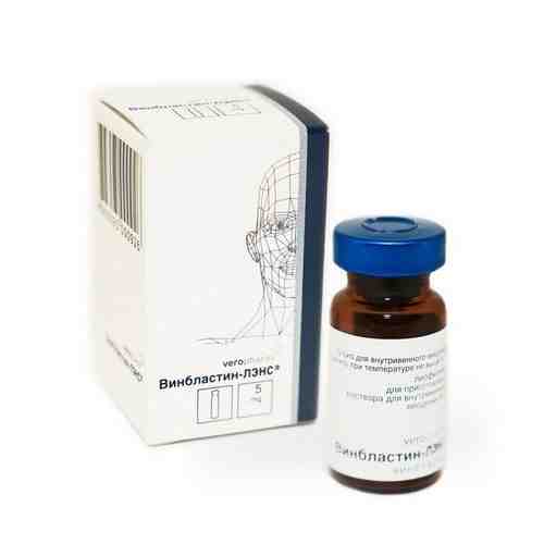 Винбластин-ЛЭНС, 5 мг, лиофилизат для приготовления раствора для внутривенного введения, 1 шт.