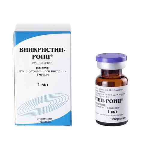Винкристин-РОНЦ, 1 мг/мл, раствор для внутривенного введения, 1 мл, 1 шт.