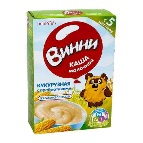 Винни Каша молочная кукурузная, каша детская молочная, 200 г, 1 шт.