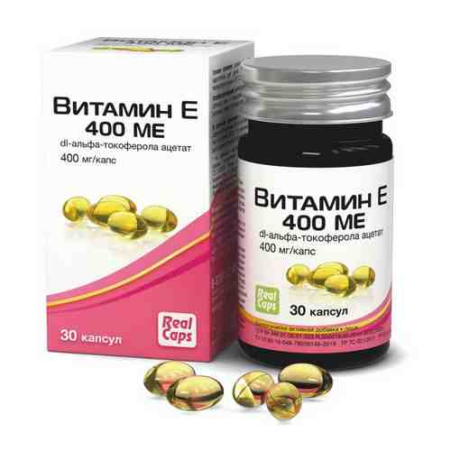Витамин Е, 400 МЕ, капсулы, 30 шт.