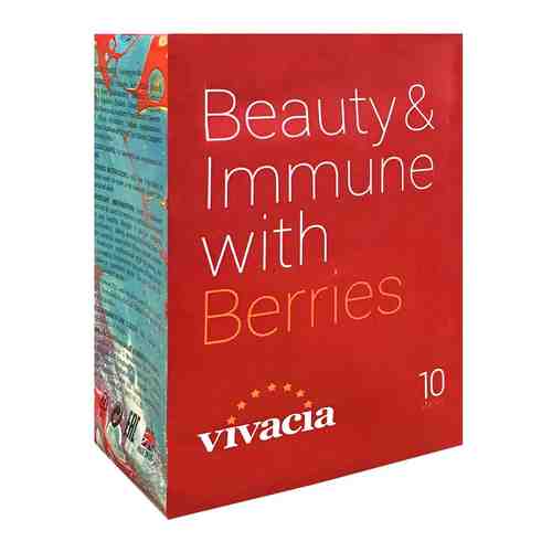 Vivacia Beauty Immune Комплекс для кожи, волос и ногтей, порошок, со вкусом ягод, 2.9г, 10 шт.