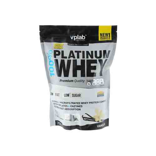 Vplab 100% Platinum Whey Протеин, порошок, ваниль, 750 г, 1 шт.