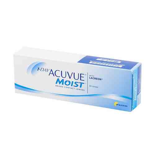 1-Day Acuvue Moist Линзы контактные Однодневные, BC=8,5 d=14,2, D(-3.50), стерильно, 30 шт.