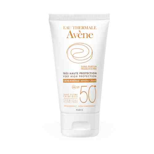 Avene солнцезащитный крем с минеральным экраном SPF50+, крем, 50 мл, 1 шт.