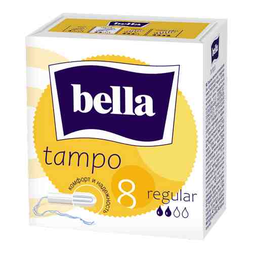 Bella Тампоны Регуляр, тампоны женские гигиенические, 2 капли, 8 шт.