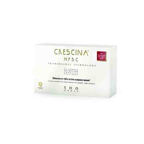 Crescina 500 HFSC Transdermic Комплекс от выпадения волос, лосьон для роста волос + лосьон против выпадения волос, для женщин, 3.5 мл, 20 шт.