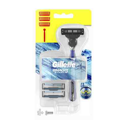 Gillette Mach3 Start Станок со сменными лезвиями, с 3 сменными кассетами, 1 шт.