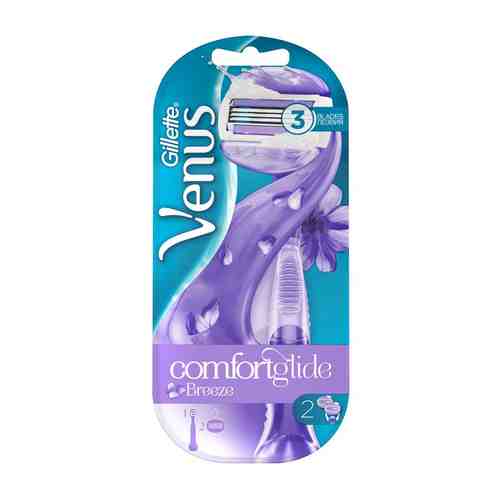 Gillette Venus Breeze Станок для бритья, с 2 сменными кассетами, 1 шт.