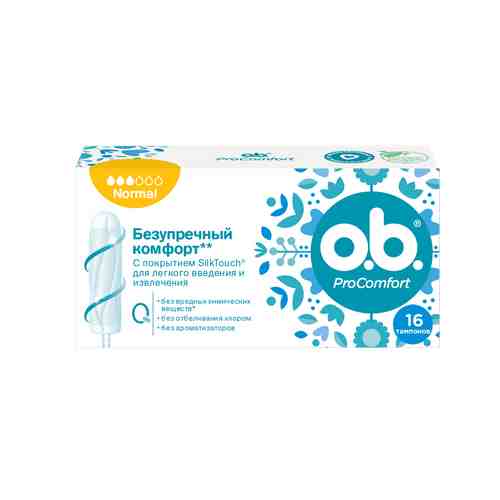 o.b. ProComfort normal тампоны женские гигиенические, 16 шт.