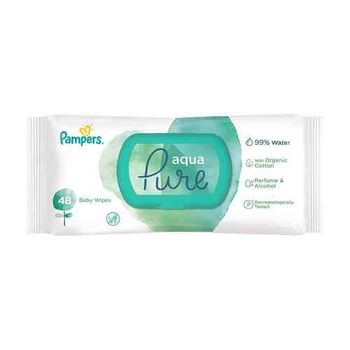 Pampers Aqua Pure Салфетки важные детские, 48 шт.