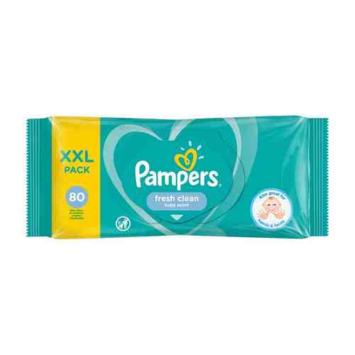 Pampers Fresh clean Салфетки влажные детские, 80 шт.