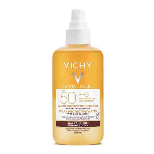 Vichy Capital Ideal Soleil Cолнцезащитный двухфазный спрей SPF50, активатор загара, 200 мл, 1 шт.