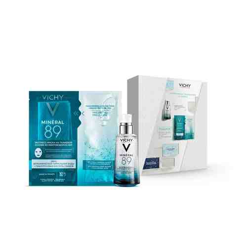 Vichy Mineral 89 набор, набор, гель-сыворотка 50мл + экспресс-маска 29 мл, 2 шт.